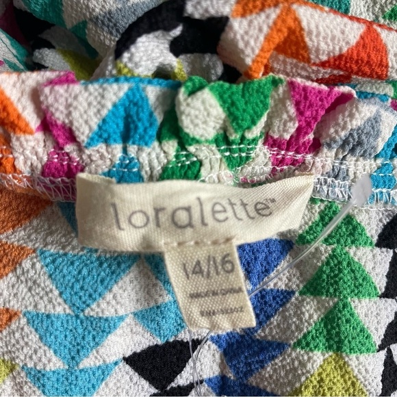 New! Loralette Plus Size Happy Tier Print Short Sleeve Maxi Dress 30506 - Picture 7 of 11